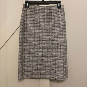 St. John couture pencil skirt.  Black and silver.  Used in great condition.